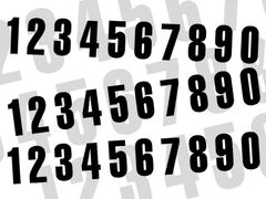 2 7x5,5cm Black Set of 3