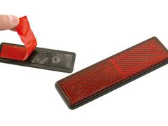 RECHTHOEKIGE REFLECTOR ROOD 91*25 ZELFKLEVEND