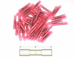 KRIMPKOUS 0,5 - 1,5 Ø 0,5/1,5 - PACK X50 TRANSPARANT ROOD