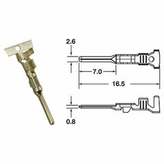 STANDAARD MANNELIJKE KLEM Ø 0,85/1,25 - PACK X50 TYPE 060 AM