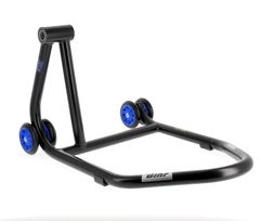 monobras gauche Home Track noir mat roues bleu