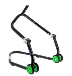 avant sous té Home Track noir mat roues vert