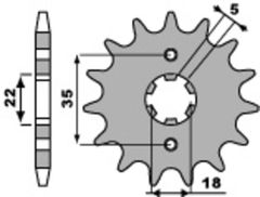 PBR 428 DEH - 14/43 - 126 Couronne acier standard
