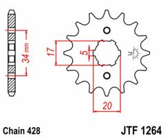 JT 428SR 16/42 - couronne standard