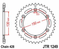 JT 428SR 17/51 - standardní řetězová kola