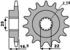 PBR 525 ZVX3 - 15/38 - 102 Couronne acier renforcé