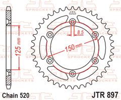 JT 520 ZVX3 - 16/42 - 114 Couronne acier standard