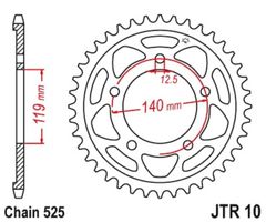 JT 525 ZVX3 - 17/47 - 130 Ocelová standardní koruna