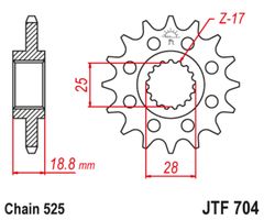 JT 525 ZVX3 - 15/40 - 110 Couronne acier standard