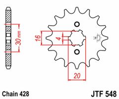 JT 428SR 14/48 - standardowa zębatka