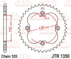 JT 520 SRX2 - 14/38 - 94 Zębatka stalowa standardowa
