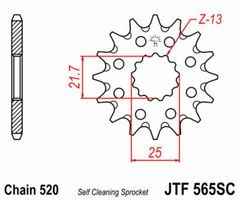 JT 520 SRX2 - 13/40 - 92 Couronne acier standard