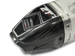 White aluminium carby carbon cap