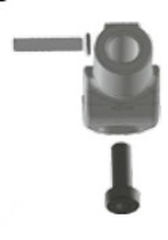 Spiegelsteun zwart voor hoofdcilinder type HC1