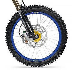 Compleet Voor Tubeless 21x2,15x36T Blauwe Velg/Gouden Naaf/Zilveren Spaken/Zilveren Spaaknippels