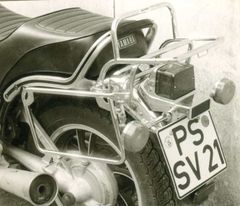 mit Unterstützung für Seitenkoffer - Chrom