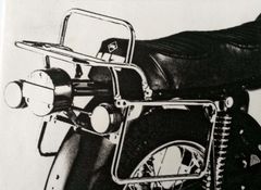 tubulaire complet avec support de valises latérales  - chrome