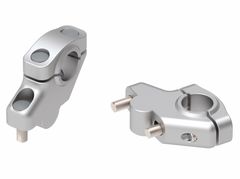 mit einem Versatz von 30 mm in der Höhe und 21 mm nach hinten - silber