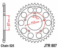 Standard Stahlritzel hinten 807 - 525