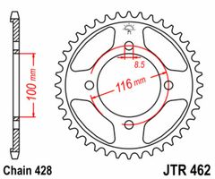 Standard Stahlritzel hinten 462 - 428