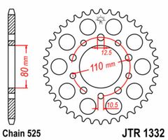 Standard Stahlritzel hinten 1332 - 525