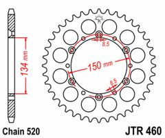Steel Standard Rear Sprocket 460 - 520