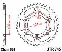 Standard Stahlritzel hinten 745 - 525