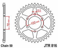 Standard Stahlritzel hinten 816 - 530