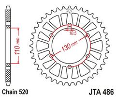 Aluminium Ultra-Light Rear Sprocket 486 - 520