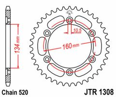 Standard Stahlritzel hinten 1308 - 520