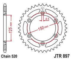Standard Stahlritzel hinten 897 - 520