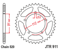 Standard Stahlritzel hinten 911 - 520