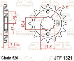 Lärmschutzstahl 1321 - 520 15 Zähne