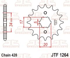 standard steel 1264 - 428 14 tänder