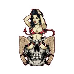 MINI PIN UP DEVIL 60x80mm