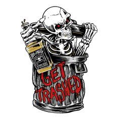 MINI GET TRASHED SKELETON 60x80mm
