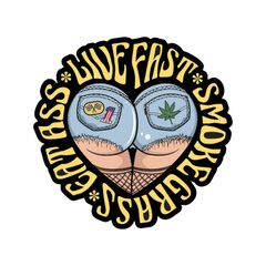 MINI LIVE FAST, SMOKE GRASS 60x80mm