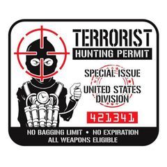 MINI TERRORIST HUNTING PERMIT 60x80mm
