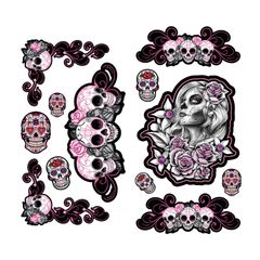 SUGAR SKULL SERIES 300x150mm x2