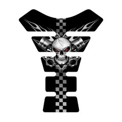 MOTORCYCLE PROTECTION PISTON SKULL 180x220mm LT70036