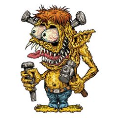 MINI SKOOL OF HARD KNOCKS MONSTER 60x80mm