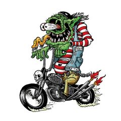 MINI HARDCORE BIKER MONSTER 60x80mm