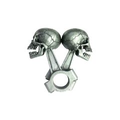 3D SKULL PISTON ZILVER