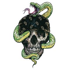 MINI SNAKE SKULL 60x80mm