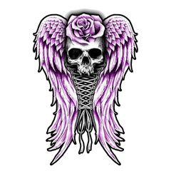 MINI CORSET SKULL 60x80mm