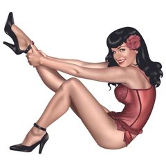 MINI CLASSIC PIN UP GIRL 60x80mm