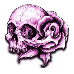 MINI PURPLE SKULL 60x80mm