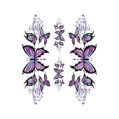 PURPLE BUTTERFLY RECHTS LINKS 150x200mm