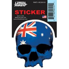 MINI TETE MORT DRAPEAU AUSTRALIE 60x80mm