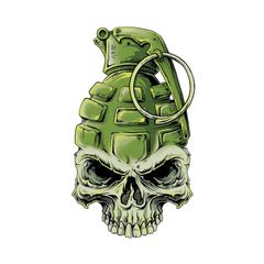 MINI TETE MORT GRENADE 60x80mm